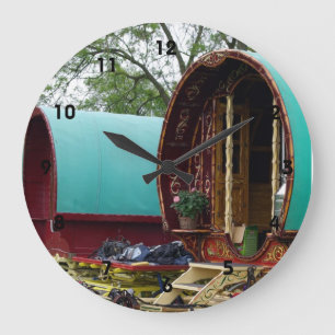 Gypsy bowtop wagon grote klok
