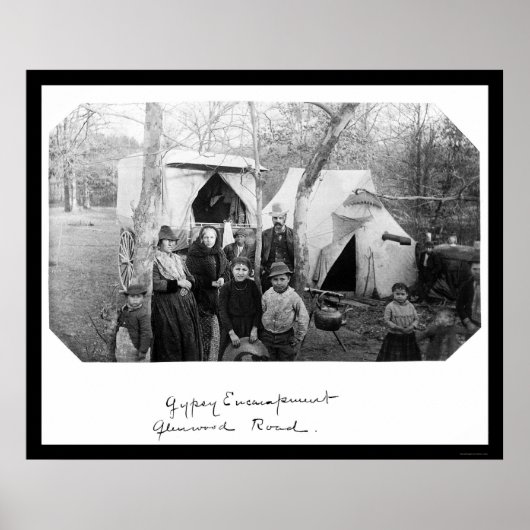 Gypsy Camp in Bethesda, MD 1888 Poster (Voorkant)