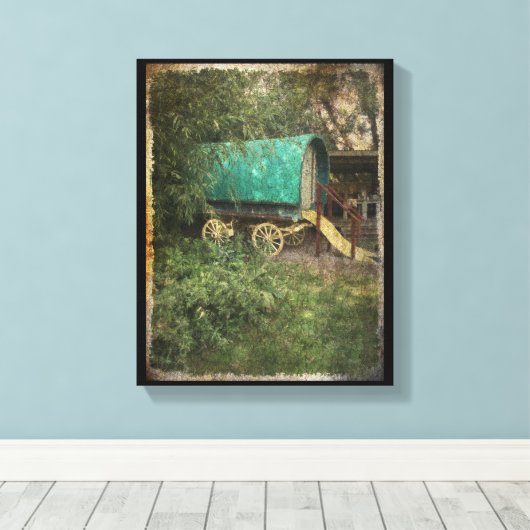 Gypsy Caravan Canvas Afdruk (Insitu (Houten vloer))