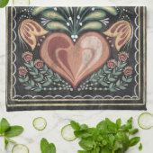 Gypsy caravan harten theedoek (Gevouwen)