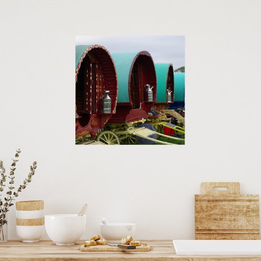 Gypsy caravan poster (Keuken)
