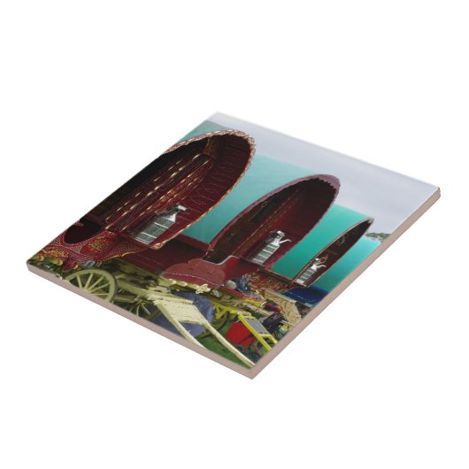 Gypsy caravan tile tegeltje (Zijkant)