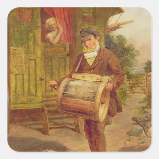 Gypsy Caravan Vierkante Sticker (Voorkant)