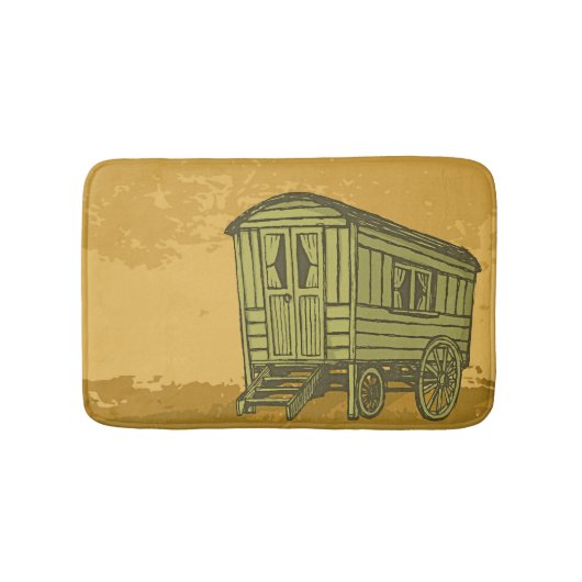 Gypsy caravan wagon badmat (Voorkant)