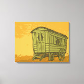 Gypsy caravan wagon canvas afdruk (Voorkant)