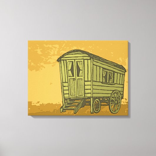 Gypsy caravan wagon canvas afdruk (Voorkant)