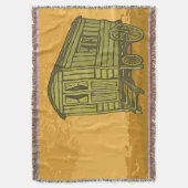 Gypsy caravan wagon deken (Voorkant Verticaal)