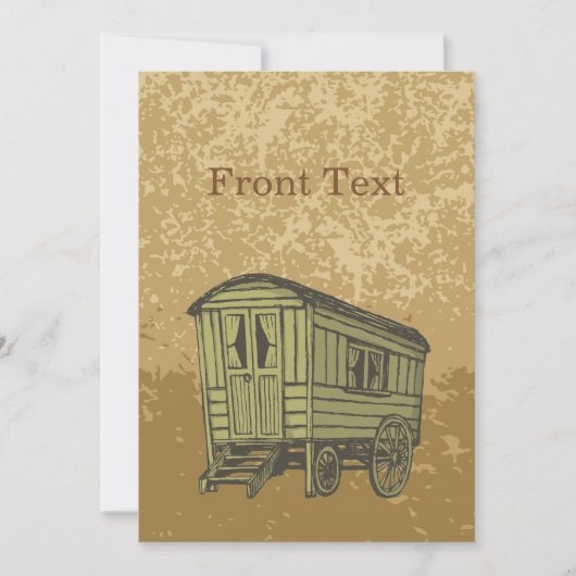 Gypsy caravan wagon kaart (Voorkant)