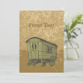 Gypsy caravan wagon kaart (Staand voorkant)
