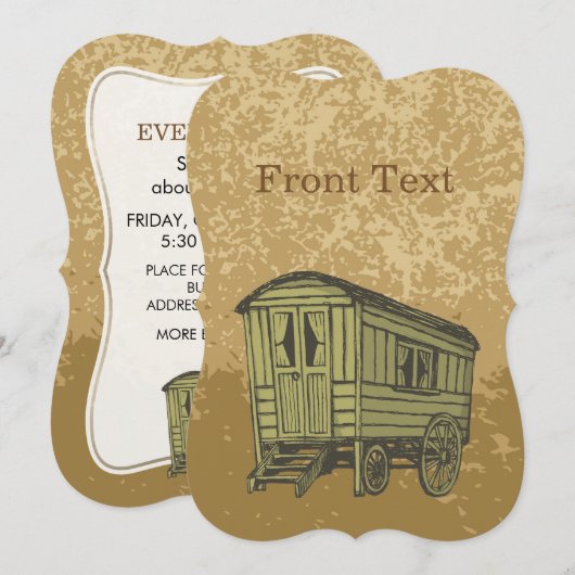 Gypsy caravan wagon kaart (Voorkant / Achterkant)