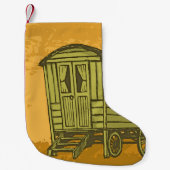 Gypsy caravan wagon kleine kerstsok (Voorkant)