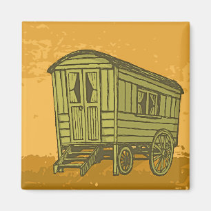 Gypsy caravan wagon magneet