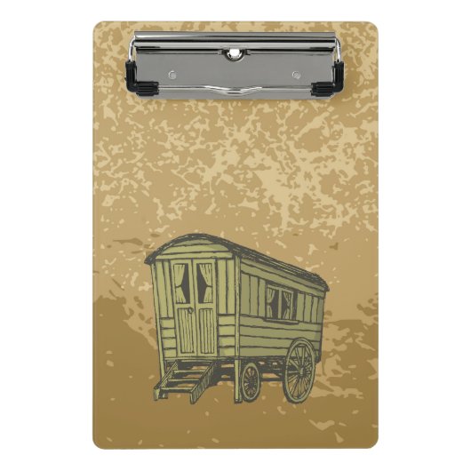 Gypsy caravan wagon mini klembord (Voorkant)