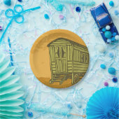 Gypsy caravan wagon papieren bordje (Feest)