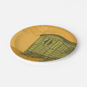 Gypsy caravan wagon papieren bordje (Gekanteld)