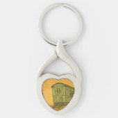 Gypsy caravan wagon sleutelhanger (Voorkant)