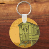Gypsy caravan wagon sleutelhanger (Voorkant)