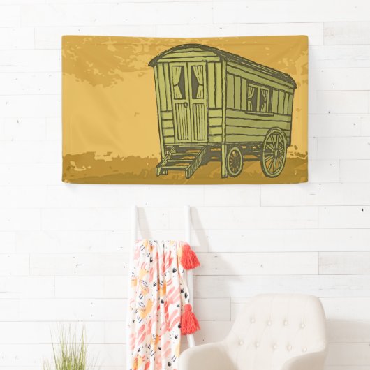 Gypsy caravan wagon spandoek (Insitu)