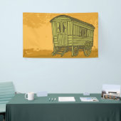 Gypsy caravan wagon spandoek (Beurs)