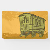 Gypsy caravan wagon spandoek (Horizontaal)