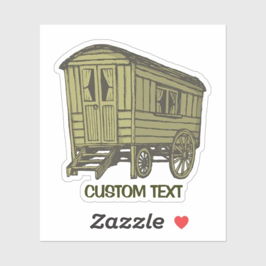 Gypsy Caravan Wagon Sticker (Vel)