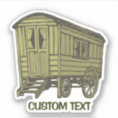 Gypsy Caravan Wagon Sticker (Voorkant)
