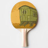 Gypsy caravan wagon tafeltennisbatje (Voorkant)