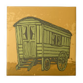 Gypsy caravan wagon tegeltje (Voorkant)
