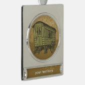 Gypsy caravan wagon verzilverd banner ornament (Rechts)