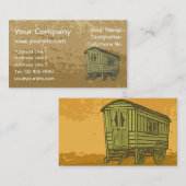 Gypsy caravan wagon visitekaartje (Voorkant / Achterkant)