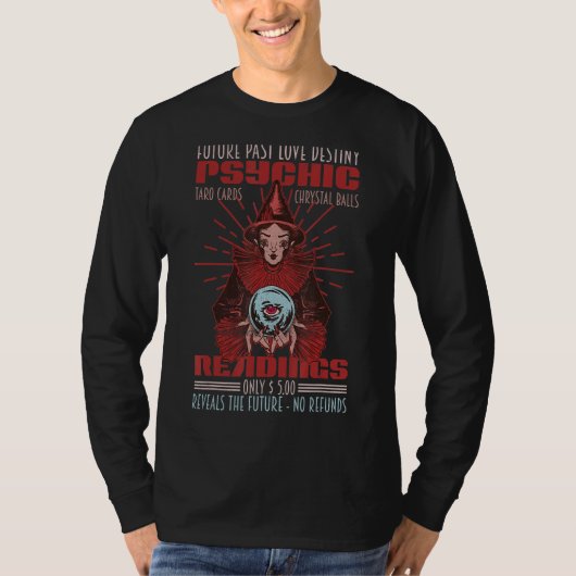 Gypsy Chrystal Ball Reader Fortune Teller Carnaval T-shirt (Voorkant)