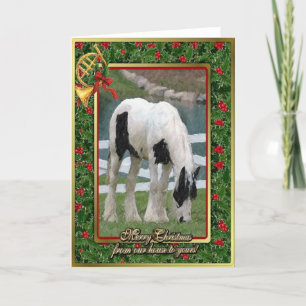 Gypsy Cob Horse Blank-kerstkaart Feestdagen Kaart
