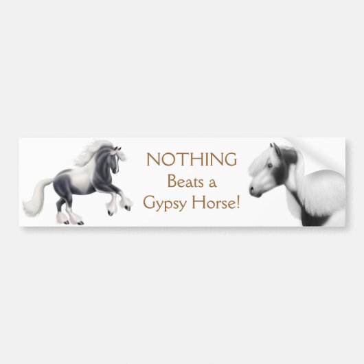 Gypsy Cob Horse Bumpersticker (Voorkant)