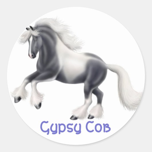 Gypsy Cob Horse Sticker (Voorkant)