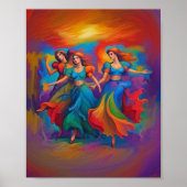 Gypsy Dancers Print, Waarde Poster Papier (Matte) (Voorkant)