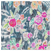 Gypsy Dark Waterverf Floral Stof (Close Up)