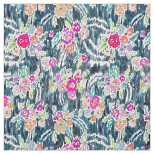 Gypsy Dark Waterverf Floral Stof