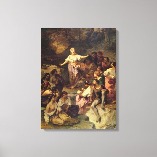 Gypsy Encampment, 1848 Canvas Afdruk (Voorkant)