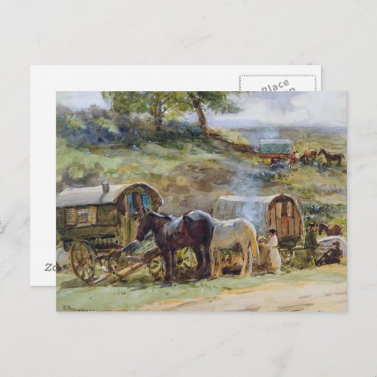 Gypsy Encampment, Appleby, 1919 Briefkaart (Voorkant / Achterkant)