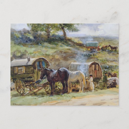 Gypsy Encampment, Appleby, 1919 Briefkaart (Voorkant)