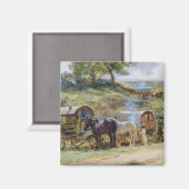 Gypsy Encampment, Appleby, 1919 Magneet (Voorkant / Achterkant)