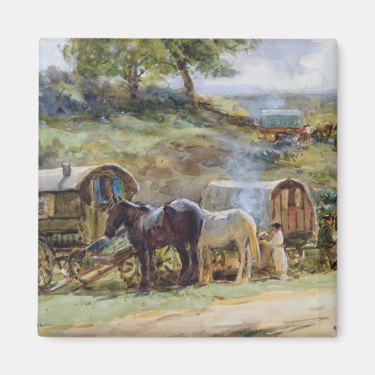 Gypsy Encampment, Appleby, 1919 Magneet (Voorkant)