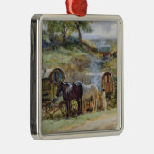 Gypsy Encampment, Appleby, 1919 Metalen Ornament (Rechts)