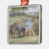 Gypsy Encampment, Appleby, 1919 Metalen Ornament (Links)