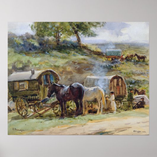 Gypsy Encampment, Appleby, 1919 Poster (Voorkant)