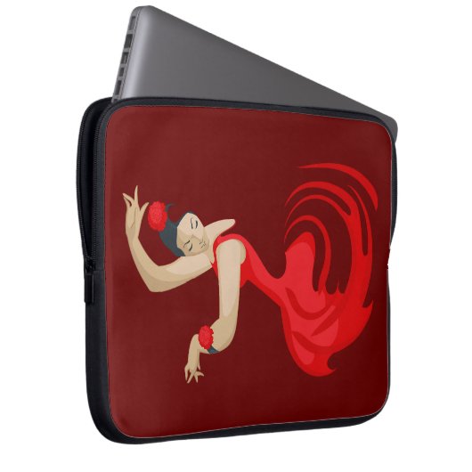 Gypsy Flamenco Dancer Laptop Sleeve (Voorkant Rechts)