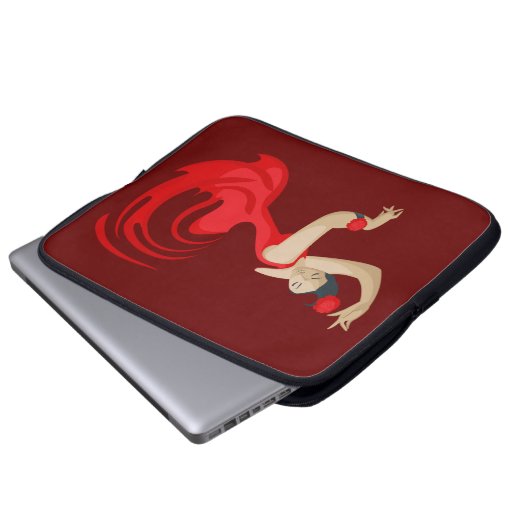 Gypsy Flamenco Dancer Laptop Sleeve (Voorkant onderkant)