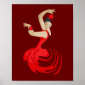 Gypsy Flamenco Dancer Poster (Voorkant)