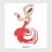 Gypsy Flamenco Dancer Sticker (Vel)