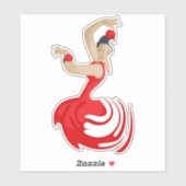 Gypsy Flamenco Dancer Sticker (Vel)